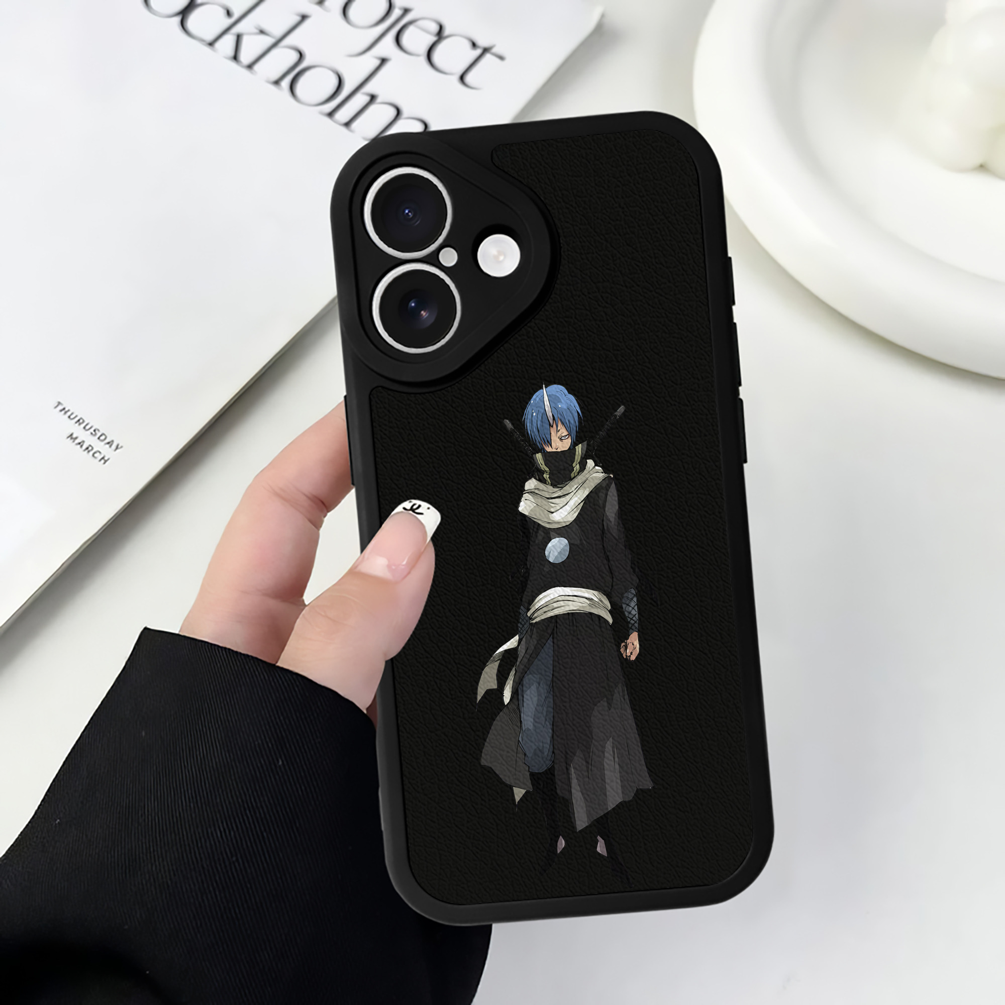 （画像用） 転スラ Regarding Reincarnated to Slime 【iPhone 16シリーズ対応】シリコンスマホケース（レザー調） 材質：シリコン